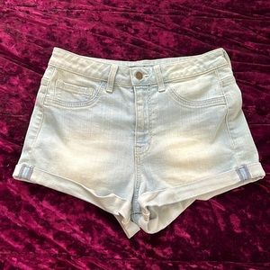 High waist light blue Forever 21 jean shorts